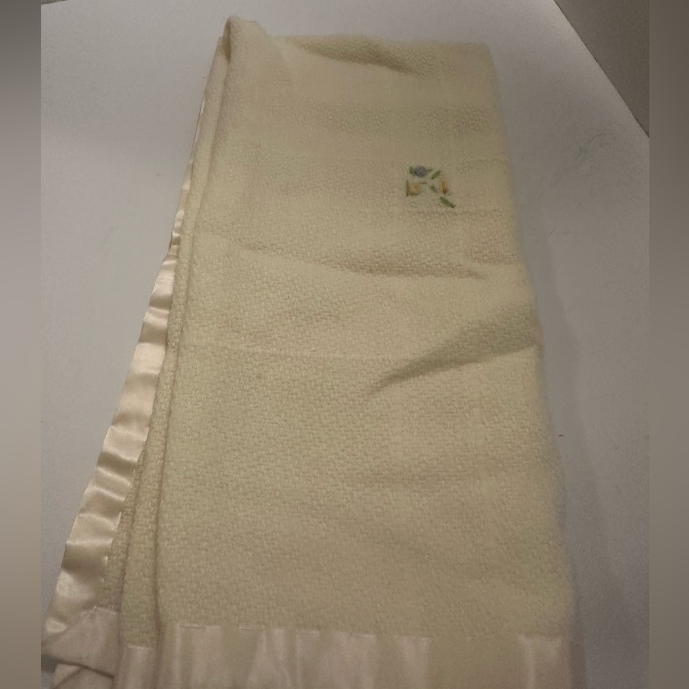 Handwoven vintage baby blanket